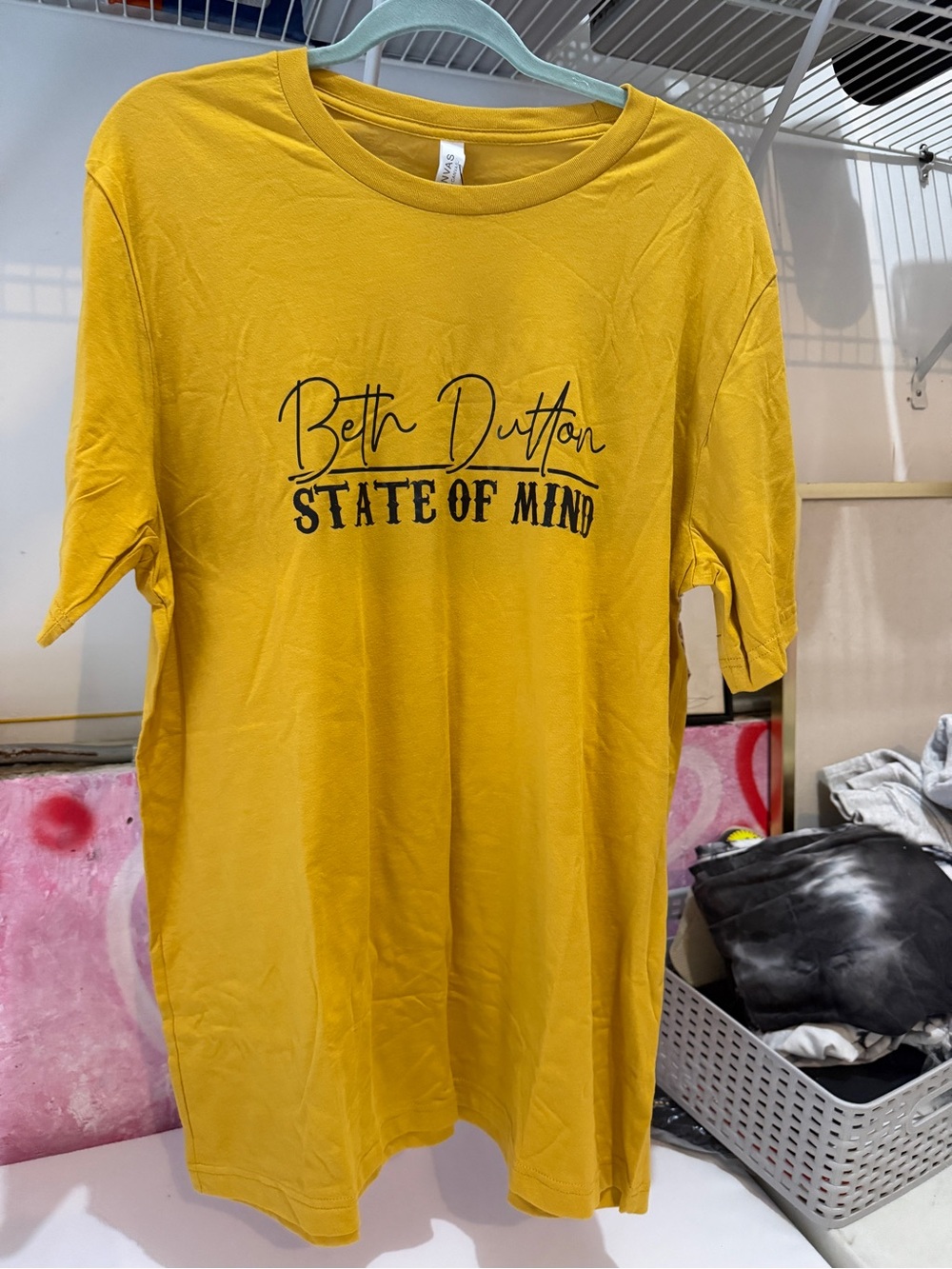 Beth Dutton State of Mind' Short Sleeve Tee - Mustard Yellow